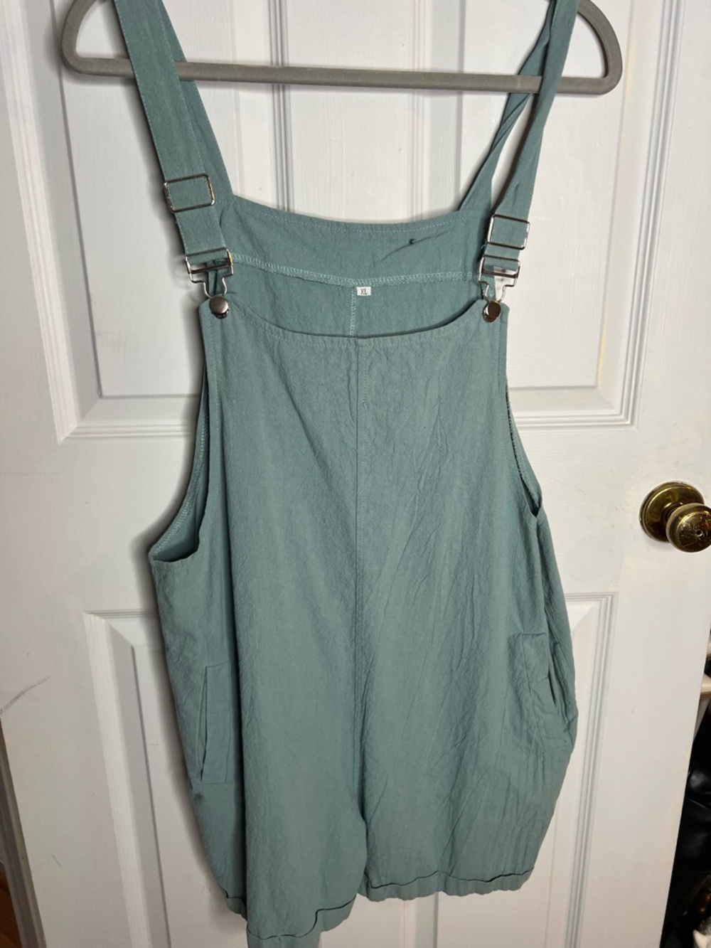 Light Aqua Green shorts Overalls Romper